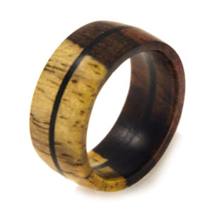 anillo madera torneada cocobolo