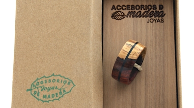 regalo sostenible anillo de madera de bocote