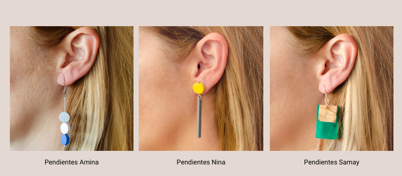 pendientes para combinar con prendas en colores fríos